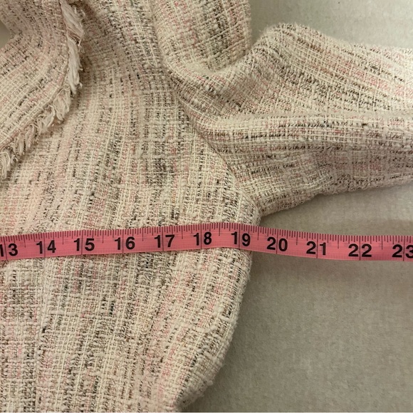 Anne Klein Vintage Women Coquette Girl Tweed Pink and White Suit Blazer Size 10 - Picture 9 of 11